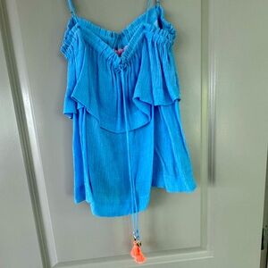 Lily Pulitzer tank top blue with shell details